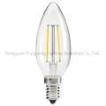 C35 Candle Shape LED Filament Bulb with Gold Cover